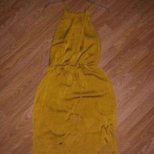 Mustard colored dress!